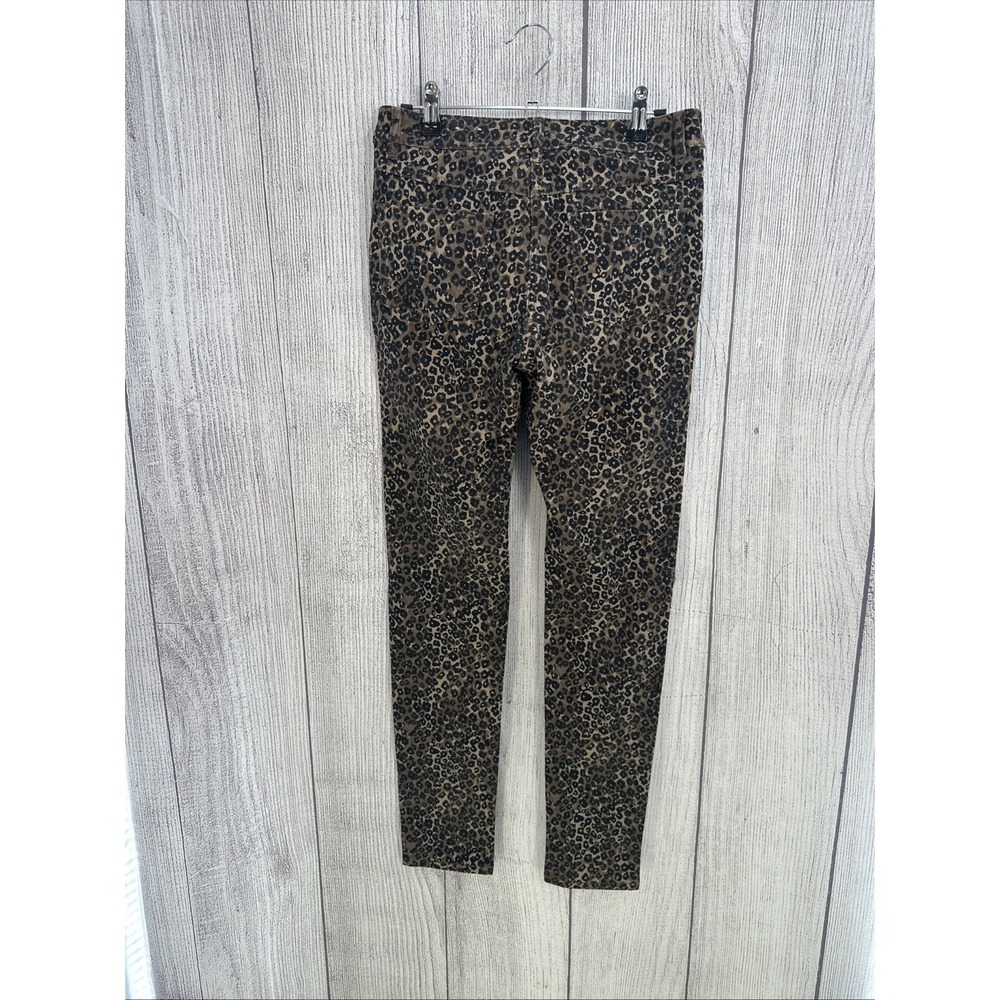 J. McLaughlin Lexi Jeans Women 2 Brown Leopard Cheetah Animal Print Skinny Pants - Picture 11 of 16